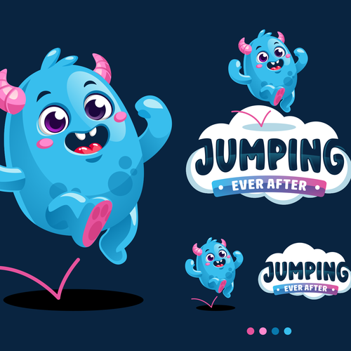 Mascot brand with the title 'Jumping Monster'