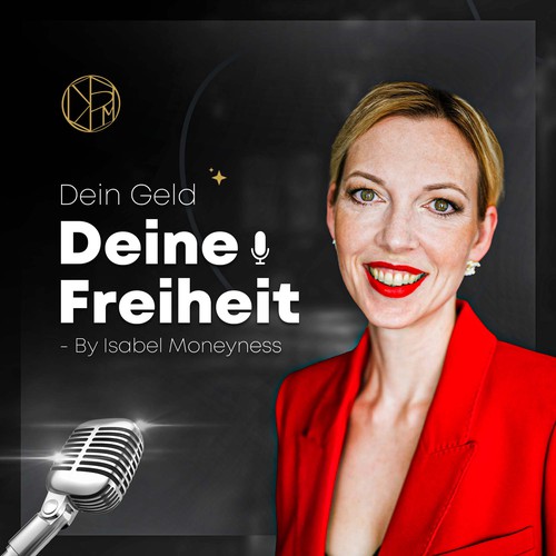 Profile design with the title 'Podcast cover design for Isabel Moneyness.'
