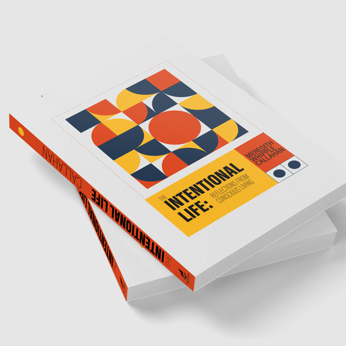Geometric book cover with the title 'An abstract take on intention'