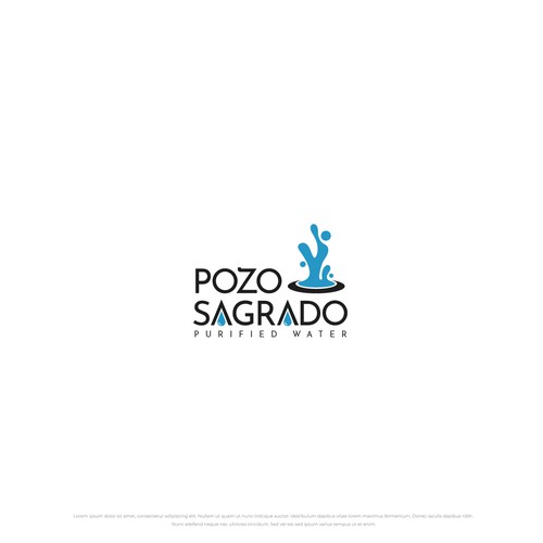 Sustainable logo with the title 'Logo for purified water bottle'