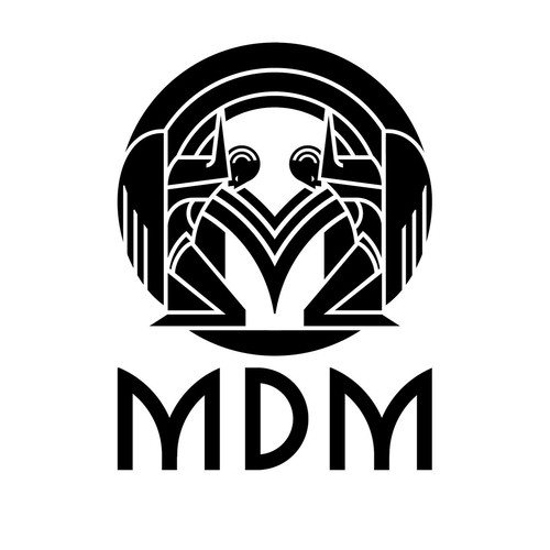 Earth design with the title 'Artdeco style logo for MDM NYC'