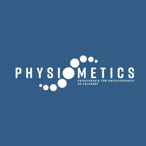Navy blue logo with the title 'Logo design for physiotherapy centre'