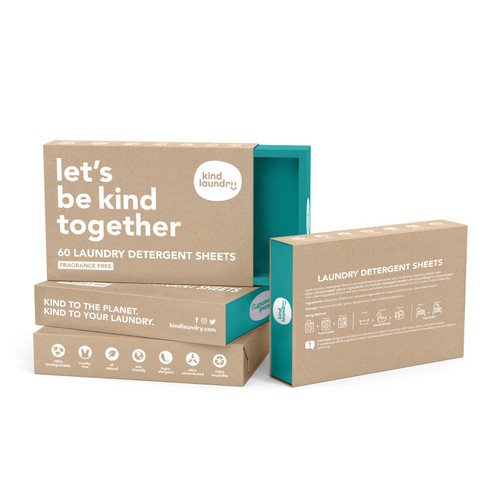 Copywriting design with the title 'Clever, Modern Design for Eco-Laundry Product'