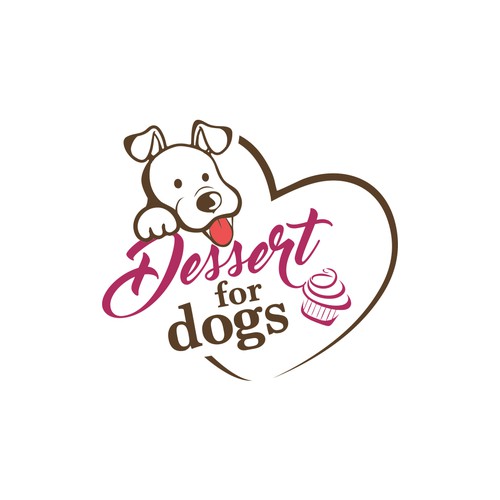 Dessert logo with the title 'Dessert for Dogs - Fundraiser Event Logo'