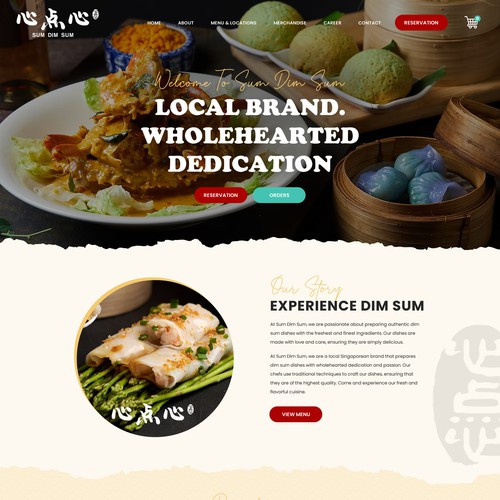 Restaurant website with the title 'Chinese Restaurant Website'
