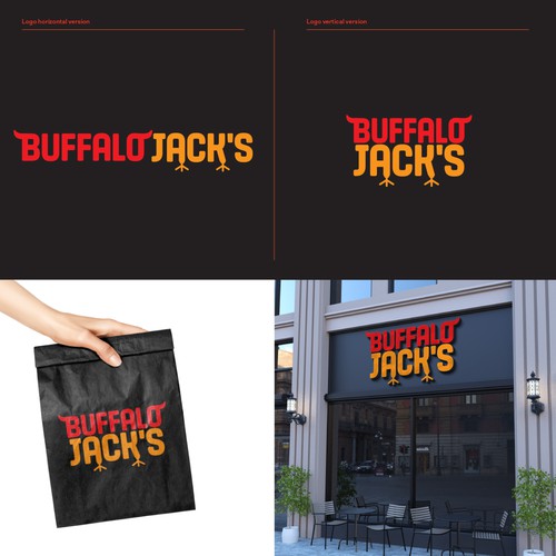 Burger logo with the title 'Buffalo Jack's'
