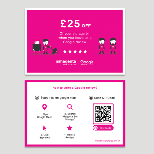 QR code design with the title 'A Flyer Design For A Self Storage Company '