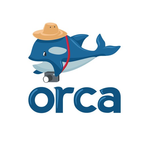 Tour design with the title 'mascot logo for orca'
