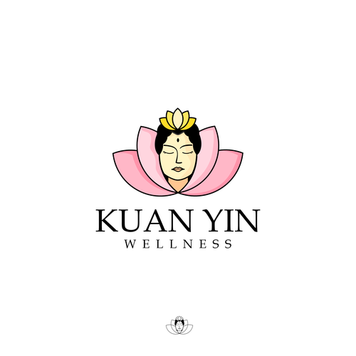Lotus logo with the title 'KUAN YIN'