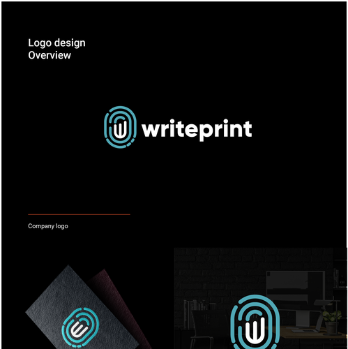 Fingerprint design with the title 'AI Fingerprint logo ( for sale )'