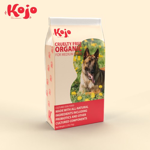 Dog food packaging with the title 'Dog Food Branding'