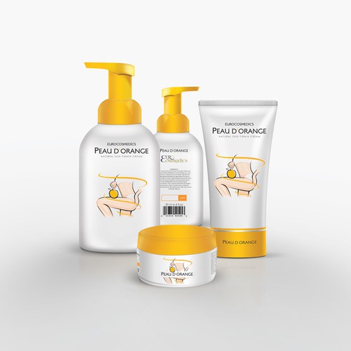 Mockup label with the title 'Peau D'Orange'