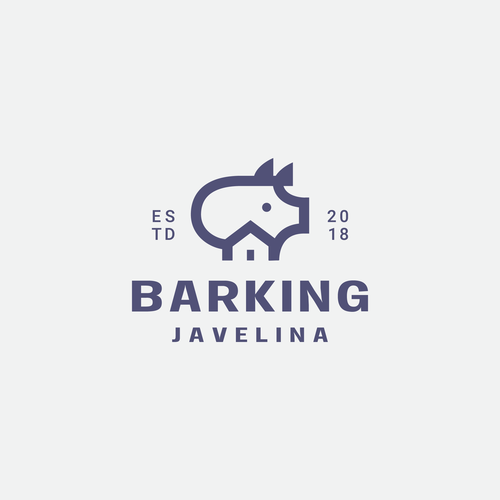 Environmental logo with the title 'barking javelina logo'