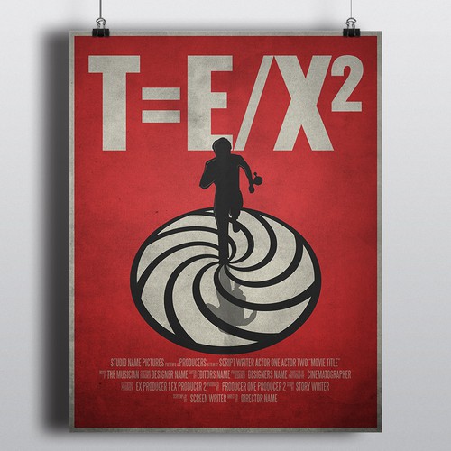 Grunge design with the title 'Film Poster for 90minute Steampunk Movie'