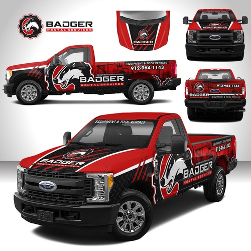 Tool design with the title 'Tools Rentals F250 Wrap'