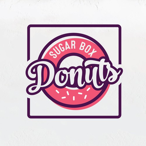 Caramel logo with the title 'SugarBox Donuts Logo Redesign'
