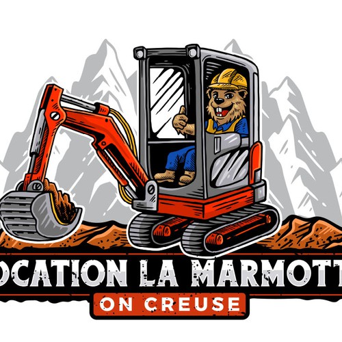 Shovel logo with the title 'Location La Marmotte '