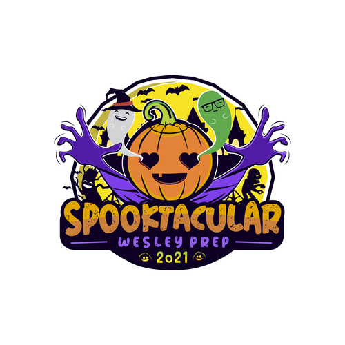 Halloween logo with the title 'Haloween'