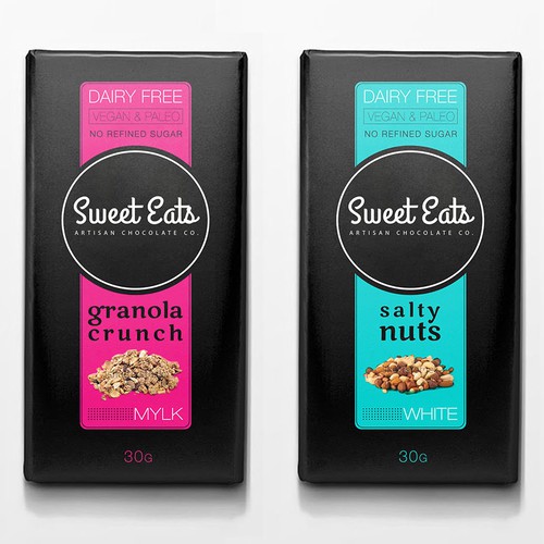 Milk packaging with the title 'Chocolate Bar packaging design'