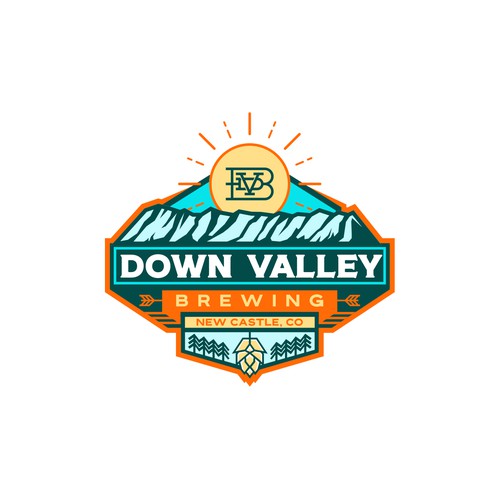 Beer logo with the title 'A hip craft brewery emblem logo'