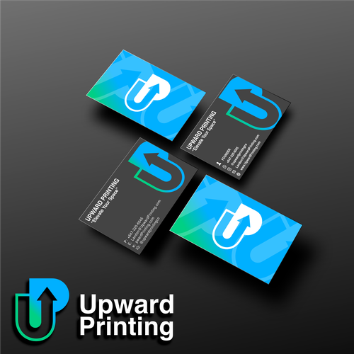 Print design with the title 'Upward printing '