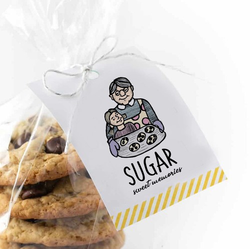 Nostalgic logo with the title 'Memory evoking logo for artisanal treats'