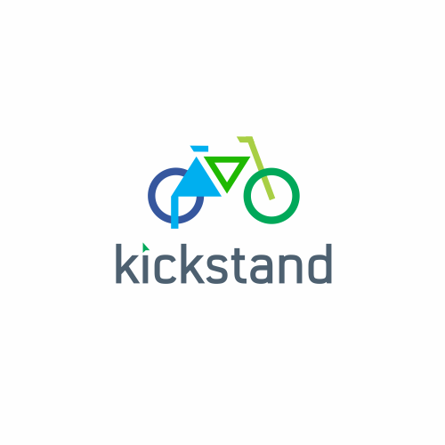 Shape design with the title 'Kickstand Logo'