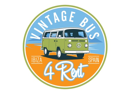 Bus logo with the title 'Logo for Vintage Bus rental company'