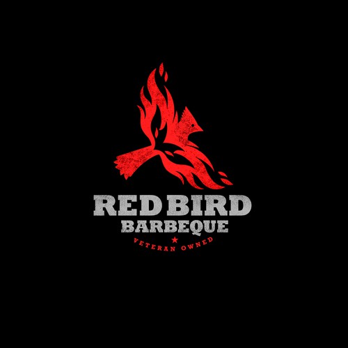 Distressed logo with the title 'Redbird Barbeque'