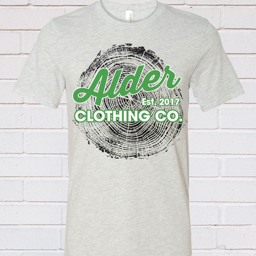 Tree t-shirt with the title 'Alder Clothing Co.'