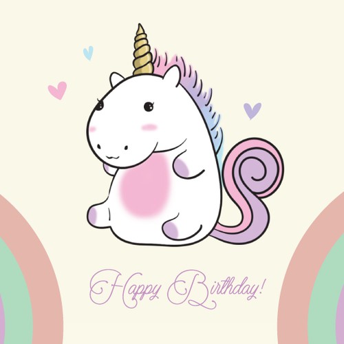 Unicorn artwork with the title 'Unicorn Themed Party Set'