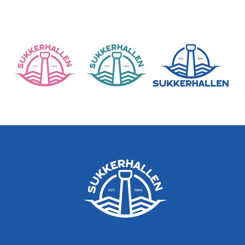Caramel logo with the title 'Sukkerhallen Logo'