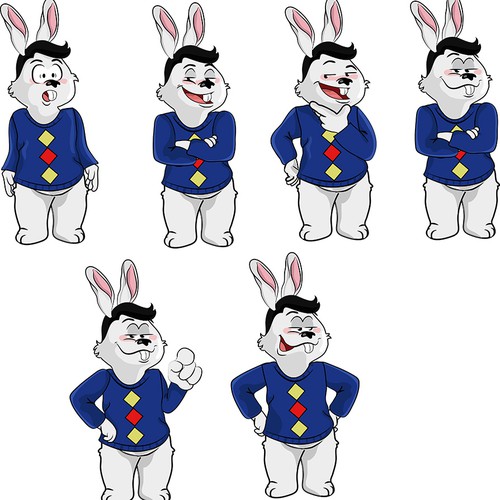 Emoticon artwork with the title 'Create a mascot for our Augmented Reality app!'