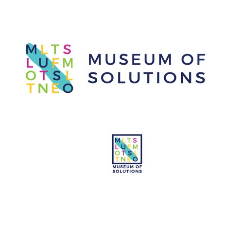 Museum design with the title 'Smart and simple logo for the kids museum of solutions'
