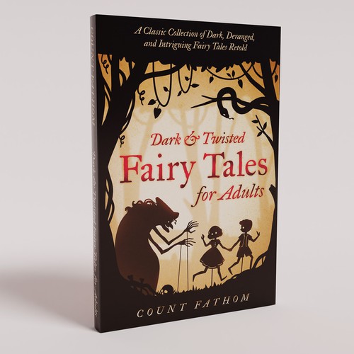 Scary book cover with the title 'Illustrated book cover'