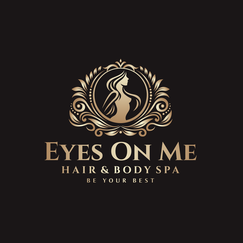 Ornamental logo with the title 'logo concept for hair and body spa'