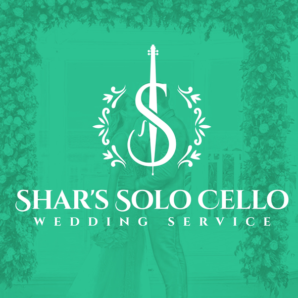 Wedding logo with the title 'Shar's Solo Cello'