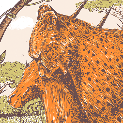 Deer t-shirt with the title 'Artistic Illustration for Hunting Brand'