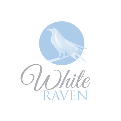 Raven logo with the title 'White raven logo'