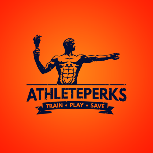 Bodybuilding logo with the title 'Athletic Logo'