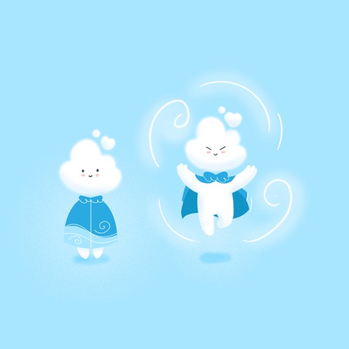 Air design with the title ' Air protector mascot'