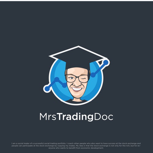 Cheeky logo with the title 'Humorous but trustworthy logo for Mrs TradingDoc'