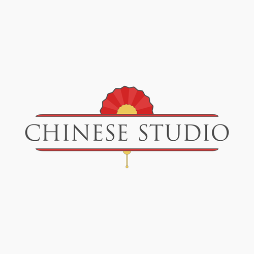 Language school logo with the title 'Chinese Studio Logo Concept'