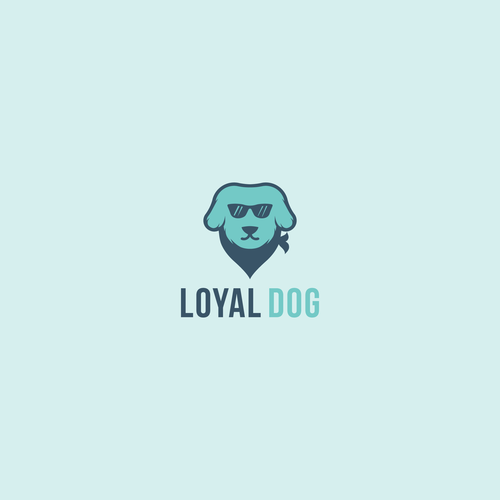 Sunglasses logo with the title 'LOYAL DOG'