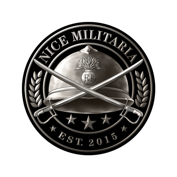 Army logo with the title 'Logo design for Nice Militaria'