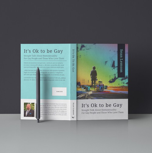 Conservative design with the title 'A design for a book that aims to reduce gay teenager suicide'