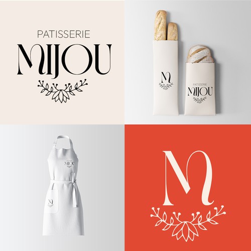 Patisserie logo with the title 'Mijou Patisserie'