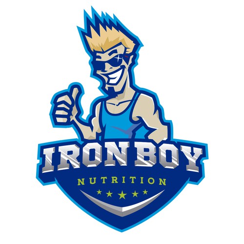 Nutritionist logo with the title 'Iron Boy Nutrition'