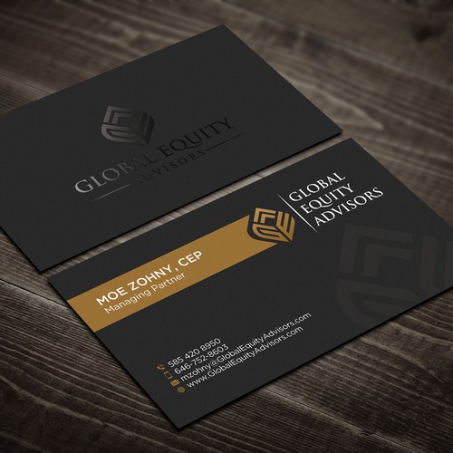 Glossy design with the title 'Corporate Business Card Design'