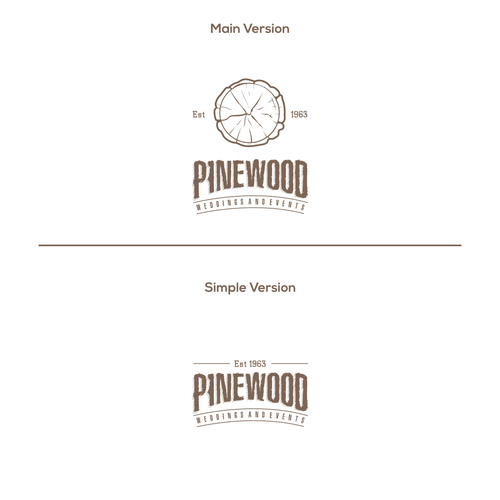 Nice logo with the title 'pine wood'